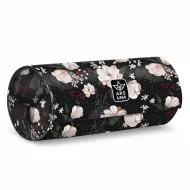 Ars Una: Flowery Black zwijane piórnik w kwiaty 20x9x9 cm