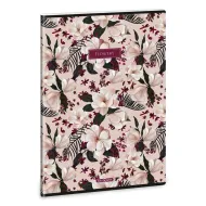 Ars Una: Flowery Pink zeszyt w kratkę A4 z dodatkowymi zszywkami