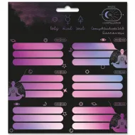 Ars Una: Mystic Constellation zestaw etykiet na zeszyty, pakowane 3x6 sztuk