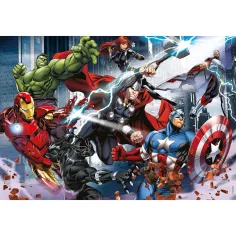 Avengers 2 w 1 puzzle i kolorowanka 108 elementów 50x35 cm - Lisciani zdjęcie 3