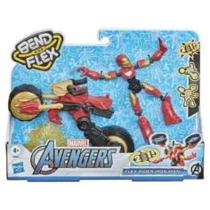 Avengers Bend and Flex Rider Iron Man figura z motocyklem - Hasbro