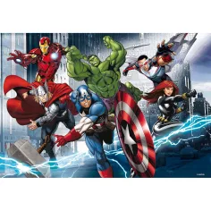 Avengers: Bohaterowie 2 w 1, puzzle 60 elementów i kolorowanka 50x35 cm – Lisciani zdjęcie 3