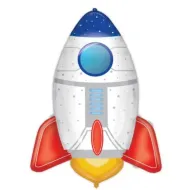 Balon foliowy w kształcie rakiety kosmicznej, 77 cm