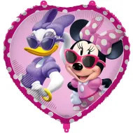 Balon foliowy w kształcie serca z Myszką Minnie, 46 cm
