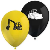 Balony lateksowe z motywem maszyn budowlanych, zestaw 8 sztuk