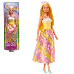 Barbie Dreamtopia: Księżniczka lalka w żółto-różowej sukience z motylkami - Mattel