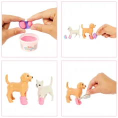 Barbie klinika gipsowania zwierząt z lalką o różowych włosach – Mattel zdjęcie 3