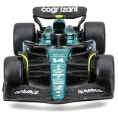 Bburago: Aston Martin AMR23 F1 samochód wyścigowy metalowy model samochodu 1/43 (Fernando Alonso #14) zdjęcie 3