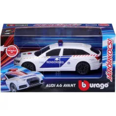 Bburago: Audi A6 sygnalizujący węgierski radiowóz 1/43
