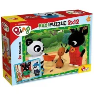 Bing i przyjaciele: Maxi puzzle 2x12 elementów, na zimę i lato