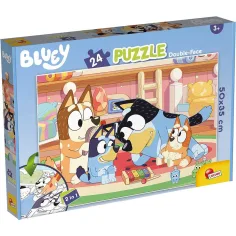 Bluey i przyjaciele 2 w 1 24-elementowa układanka i kolorowanka 50x35cm - Lisciani
