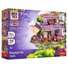 Budujemy z cegieł Brick Trick: Moje Miasto Kawiarnia 50-elementowa zabawka konstrukcyjna - Trefl zdjęcie 1
