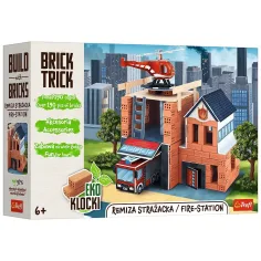 Budujemy z klocków Brick Trick: Straż Pożarna 190-elementowa zabawka konstrukcyjna - Trefl zdjęcie 1