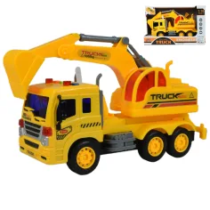 City Truck: Ciężarówka z ładowaczem z dźwiękiem i światłem 1/18