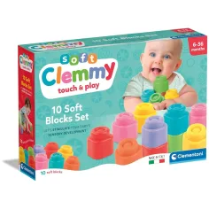 Clemmy zestaw 10 miękkich klocków konstrukcyjnych - Clementoni