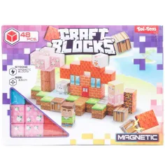 Craft Blocks magnetyczna zabawka konstrukcyjna, 48 elementów – w dwóch wersjach zdjęcie 2