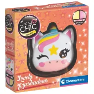 Crazy Chic: Cienie do powiek i aplikator w pojemniku w kształcie jednorożca - Clementoni