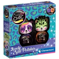 Crazy Chic: Lovely Nail zestaw 2 lakierów do paznokci z pędzelkiem w kształcie zwierzątka - Clementoni