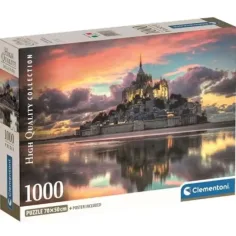Cudowna Mont Saint-Michel HQC 1000-elementowa układanka z plakatem - Clementoni