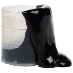Czarny slime w mini beczce zdjęcie 2