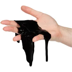 Czarny slime w mini beczce zdjęcie 3