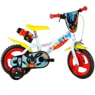 Czerwony dziecięcy rowerek Bing w rozmiarze 12 cali - rower Dino Bikes.
