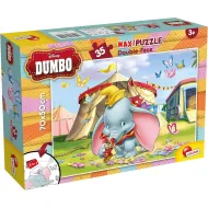 Disney Dumbo 2 w 1 35-elementowa maxi układanka i kolorowanka 70x50 cm – Lisciani