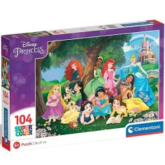 Disney Księżniczki 104-elementowe Super Color Puzzle - Clementoni