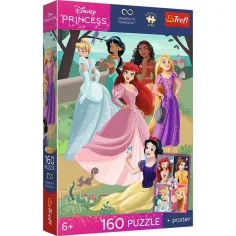 Disney Księżniczki 160 sztuk UFT puzzle z plakatem - Trefl zdjęcie 1