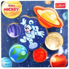 Disney Mickey Mouse w kosmosie drewniany układanka z formami - Trefl zdjęcie 1