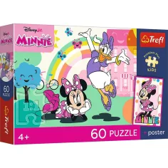 Disney Minnie Mysz 60 sztuk premium plusz dziecięca układanka z plakatem - Trefl