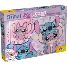Disney Stitch 2 w 1 250-elementowa układanka i kolorowanka 50x35cm - Lisciani