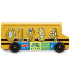 Drewniany sorter kształtów autobus szkolny z cyframi - Melissa & Doug