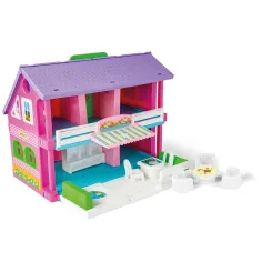Dwupoziomowy domek dla lalek z meblami - Wader zdjęcie 4