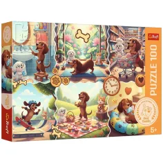 Dziennik małego jamnika 100 sztuk puzzli - Trefl zdjęcie 1