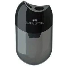Faber-Castell: Podwójna trwała plastikowa temperówka czarna