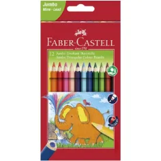 Faber-Castell: Jumbo zestaw 12 kolorowych ołówków trójkątnych