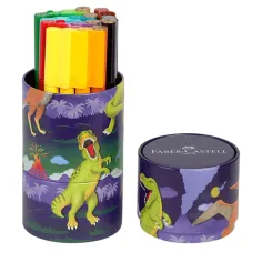 Faber-Castell: Zestaw markerów Connector – 20 sztuk w dinozaurze cylindrycznym pudełku zdjęcie 1