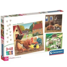 Farmowe chwile 3x48 sztuk Super Color puzzle - Clementoni zdjęcie 1