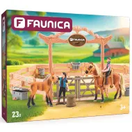 Faunica: Zestaw do zabawy z końmi i jeźdźcami, 23 elementy - Woodyland