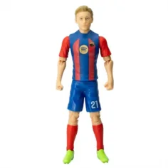 Figurka akcji piłkarza, 20 cm - Barcelona, F. De Jong w koszulce z numerem 21 zdjęcie 2