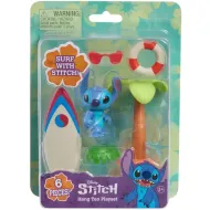 Figurka Stitcha z deską surfingową i palmą