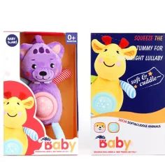 Fioletowy pluszowy miś z efektami świetlnymi i dźwiękowymi 30cm
