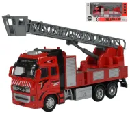 Fire Rescue: Strażacki samochód z drabiną na napęd sprężynowy, ze światłem i dźwiękiem, 19 cm
