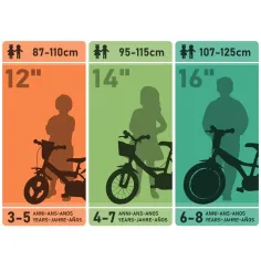Flappy 12” dziecięcy rower z koszykiem i siedziskiem dla lalki w kolorze różowo-białym - Dino Bikes rower zdjęcie 4