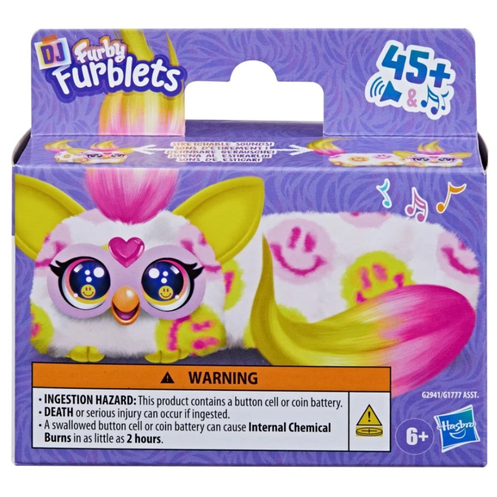 Furby: DJ Furblets Smile-A-Lot interaktywny pluszowy figurka - Hasbro