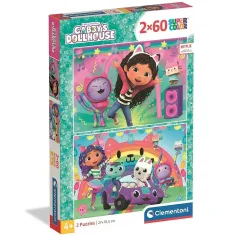 Gabi domek dla lalek: Super Color Puzzle 2x60 elementów - Clementoni
