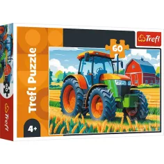 Puzzle 60 sztuk z traktorem - Trefl
