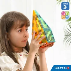 Geomag: Magnetic Tiles Gems zestaw 16 sztuk klocków magnetycznych zdjęcie 4