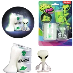 Glow'N Fun Slime Alien: Fluorescencyjny slime w olejowej beczce z figurką obcego zdjęcie 2